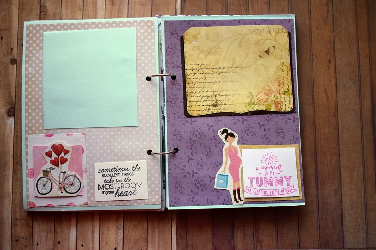 Handcrafted Pregnancy Journal | Pregnancy Scrapbook | Document your pregnancy journey